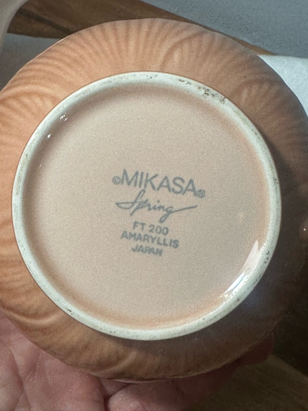 Vintage Peach Mikasa Creamer and Sugar bowl set - Picture 7 of 9